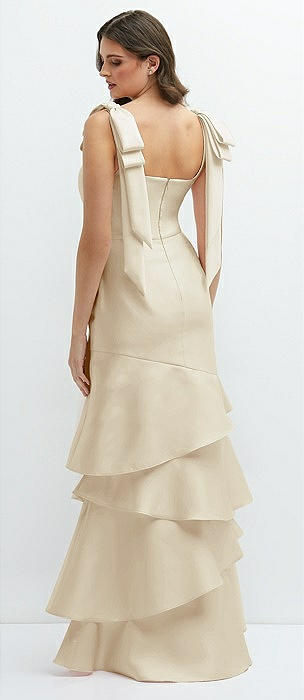 Ruffle top bridesmaid clearance dress