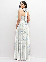 Rear View Thumbnail - Bleu Garden Chiffon Convertible Maxi Dress with Multi-Way Tie Straps