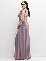 Alt View 2 Thumbnail - Lilac Dusk Chiffon Convertible Maxi Dress with Multi-Way Tie Straps