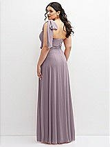 Alt View 3 Thumbnail - Lilac Dusk Chiffon Convertible Maxi Dress with Multi-Way Tie Straps