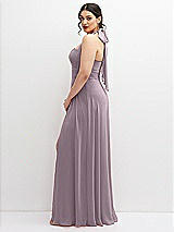 Side View Thumbnail - Lilac Dusk Chiffon Convertible Maxi Dress with Multi-Way Tie Straps