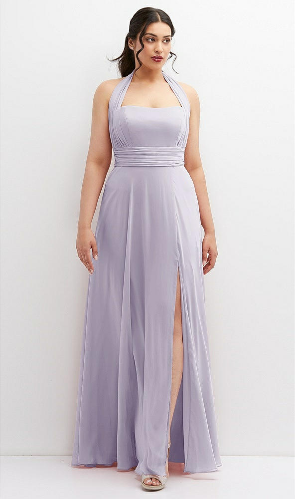 Front View - Moondance Chiffon Convertible Maxi Dress with Multi-Way Tie Straps