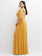 Alt View 2 Thumbnail - NYC Yellow Chiffon Convertible Maxi Dress with Multi-Way Tie Straps