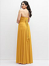 Alt View 6 Thumbnail - NYC Yellow Chiffon Convertible Maxi Dress with Multi-Way Tie Straps