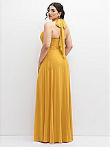 Rear View Thumbnail - NYC Yellow Chiffon Convertible Maxi Dress with Multi-Way Tie Straps