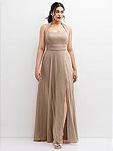 Front View Thumbnail - Topaz Chiffon Convertible Maxi Dress with Multi-Way Tie Straps