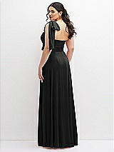 Alt View 3 Thumbnail - Black Chiffon Convertible Maxi Dress with Multi-Way Tie Straps