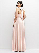 Rear View Thumbnail - Blush Chiffon Convertible Maxi Dress with Multi-Way Tie Straps