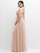 Side View Thumbnail - Cameo Chiffon Convertible Maxi Dress with Multi-Way Tie Straps