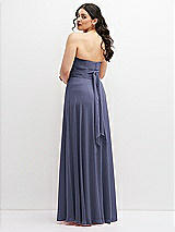 Alt View 6 Thumbnail - French Blue Chiffon Convertible Maxi Dress with Multi-Way Tie Straps