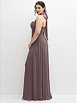 Side View Thumbnail - French Truffle Chiffon Convertible Maxi Dress with Multi-Way Tie Straps