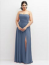 Alt View 4 Thumbnail - Larkspur Blue Chiffon Convertible Maxi Dress with Multi-Way Tie Straps