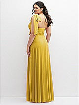 Alt View 3 Thumbnail - Marigold Chiffon Convertible Maxi Dress with Multi-Way Tie Straps
