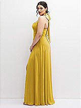 Side View Thumbnail - Marigold Chiffon Convertible Maxi Dress with Multi-Way Tie Straps