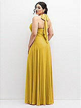 Rear View Thumbnail - Marigold Chiffon Convertible Maxi Dress with Multi-Way Tie Straps
