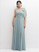 Alt View 1 Thumbnail - Morning Sky Chiffon Convertible Maxi Dress with Multi-Way Tie Straps