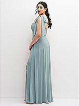 Alt View 2 Thumbnail - Morning Sky Chiffon Convertible Maxi Dress with Multi-Way Tie Straps