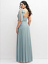 Alt View 3 Thumbnail - Morning Sky Chiffon Convertible Maxi Dress with Multi-Way Tie Straps
