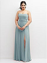 Alt View 4 Thumbnail - Morning Sky Chiffon Convertible Maxi Dress with Multi-Way Tie Straps