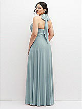 Rear View Thumbnail - Morning Sky Chiffon Convertible Maxi Dress with Multi-Way Tie Straps