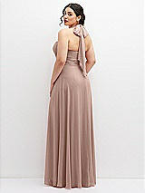 Rear View Thumbnail - Neu Nude Chiffon Convertible Maxi Dress with Multi-Way Tie Straps