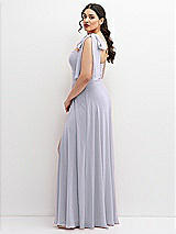 Alt View 2 Thumbnail - Silver Dove Chiffon Convertible Maxi Dress with Multi-Way Tie Straps