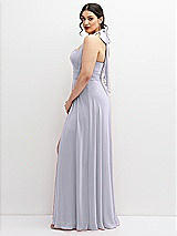 Side View Thumbnail - Silver Dove Chiffon Convertible Maxi Dress with Multi-Way Tie Straps