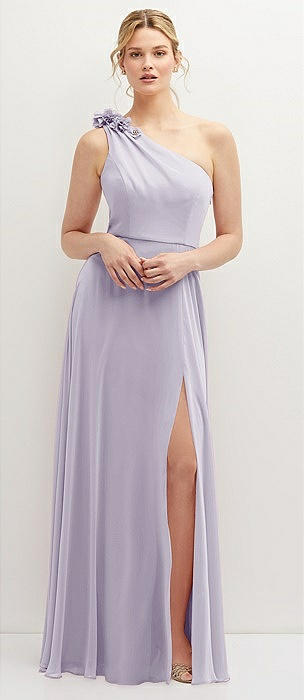 Flutter Sleeve V-keyhole Chiffon Maxi Bridesmaid Dress In Moondance