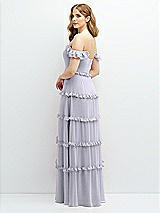 Alt View 3 Thumbnail - Silver Dove Tiered Chiffon Maxi A-line Dress with Convertible Ruffle Straps