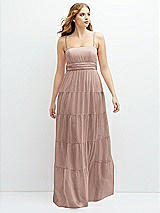 Front View Thumbnail - Neu Nude Modern Regency Chiffon Tiered Maxi Dress with Tie-Back