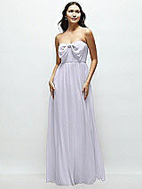 Front View Thumbnail - Silver Dove Strapless Chiffon Maxi Dress with Oversized Bow Bodice