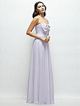 Side View Thumbnail - Silver Dove Strapless Chiffon Maxi Dress with Oversized Bow Bodice