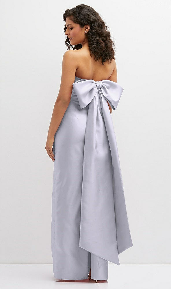 Back View - Silver Dove Strapless Draped Bodice Column Dress with Oversized Bow
