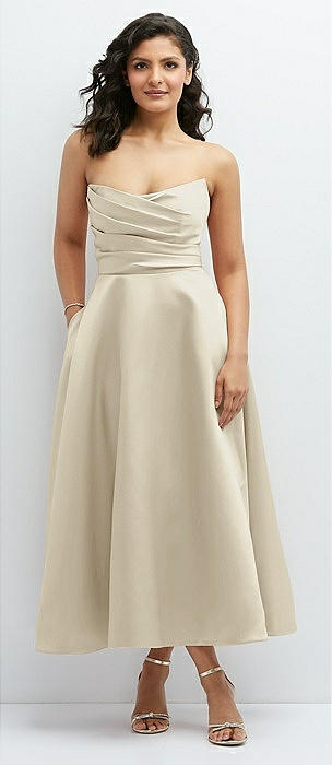 Spaghetti strap champagne on sale dress