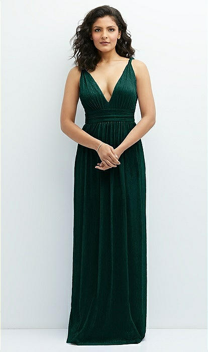 Hydra Pleated Halter Maxi - Plus Size Occasion Dress - $88