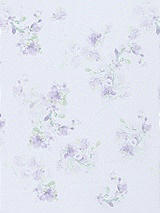Rear View Thumbnail - Lilac Haze Garden Floral Tie-Back Halter Tulle Dress with Long Full Skirt & Rosette Detail