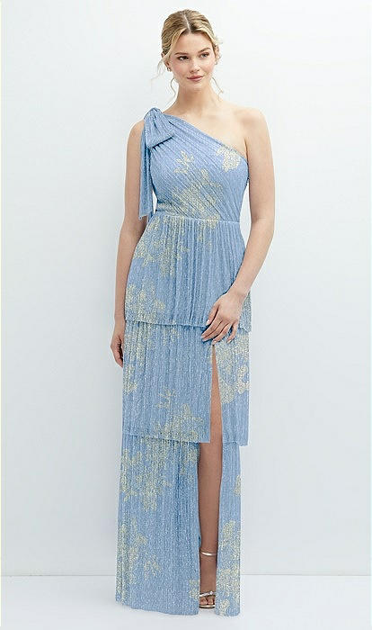 Warehouse foil hotsell pleated dress