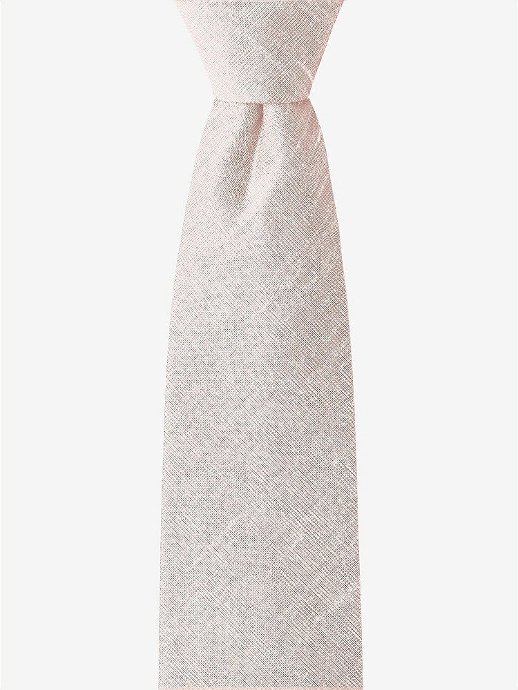 Front View - Pearl Pink Dupioni Boy's 14" Zip Necktie by After Six