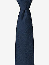 Front View Thumbnail - Midnight Navy Dupioni Boy's 14" Zip Necktie by After Six