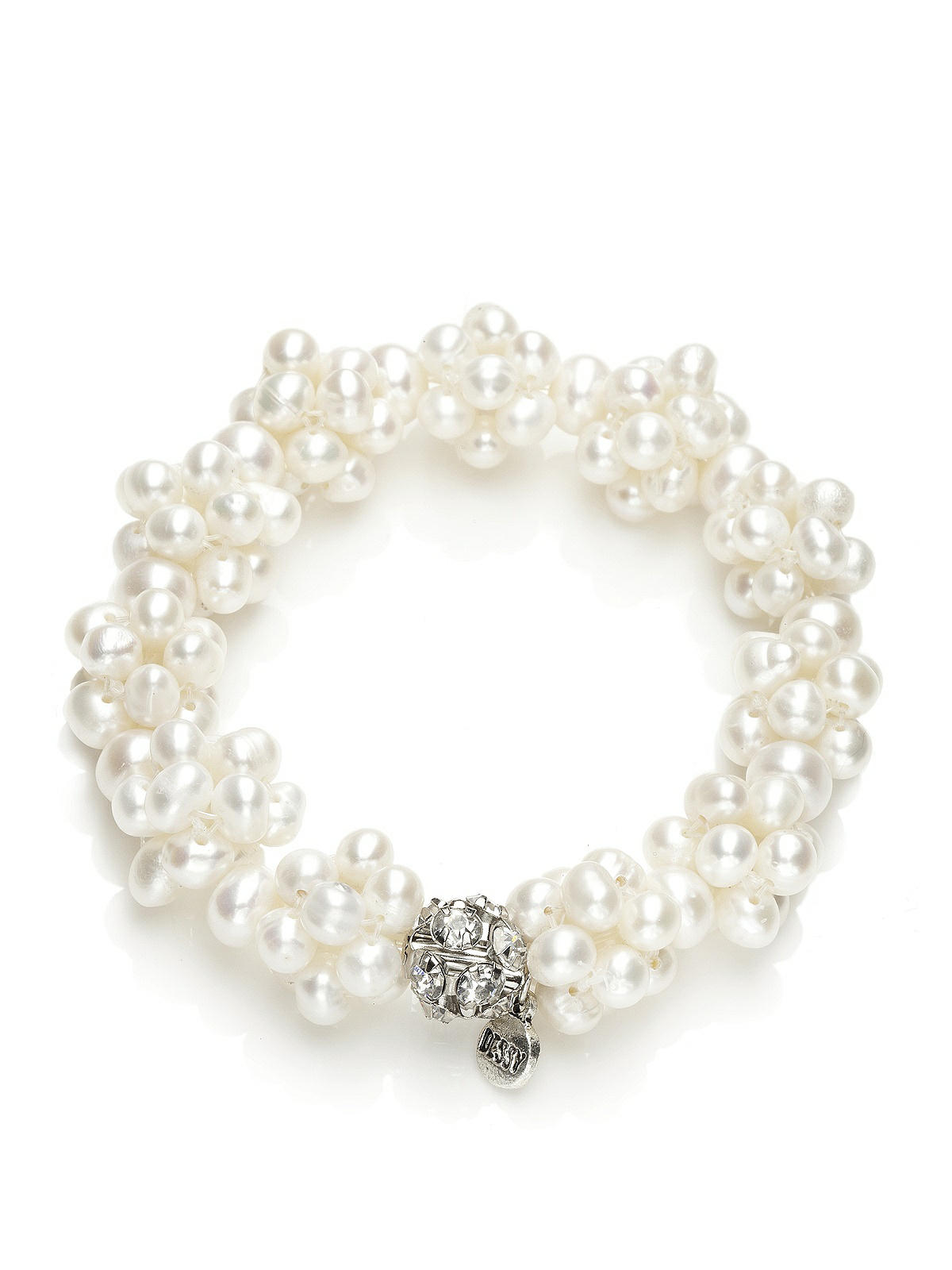 Freshwater Pearl Cluster Bracelet In Natural | The Dessy Group