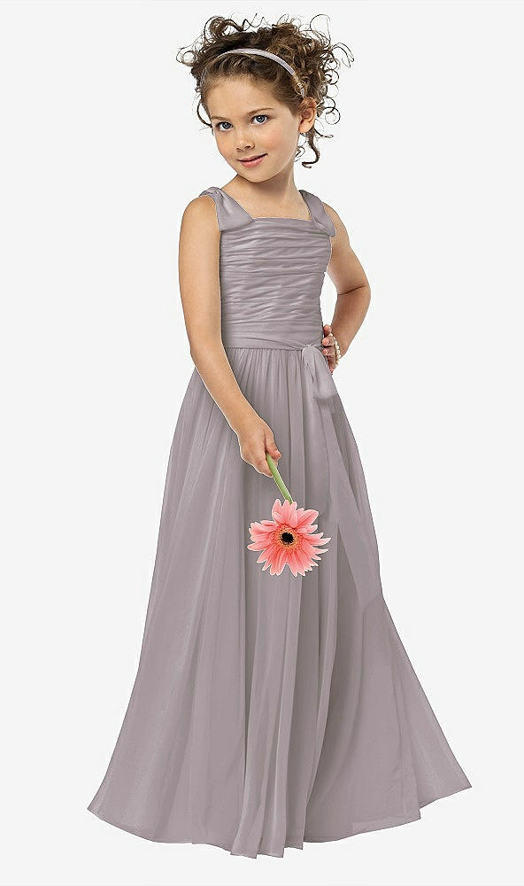 Front View - Cashmere Gray Flower Girl Style FL4033