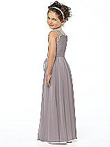Rear View Thumbnail - Cashmere Gray Flower Girl Style FL4033
