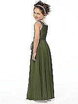Rear View Thumbnail - Olive Green Flower Girl Style FL4033