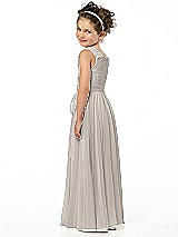 Rear View Thumbnail - Taupe Flower Girl Style FL4033