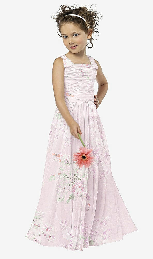Front View - Watercolor Print Flower Girl Style FL4033