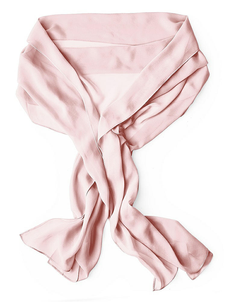 Back View - Ballet Pink Lux Chiffon Stole