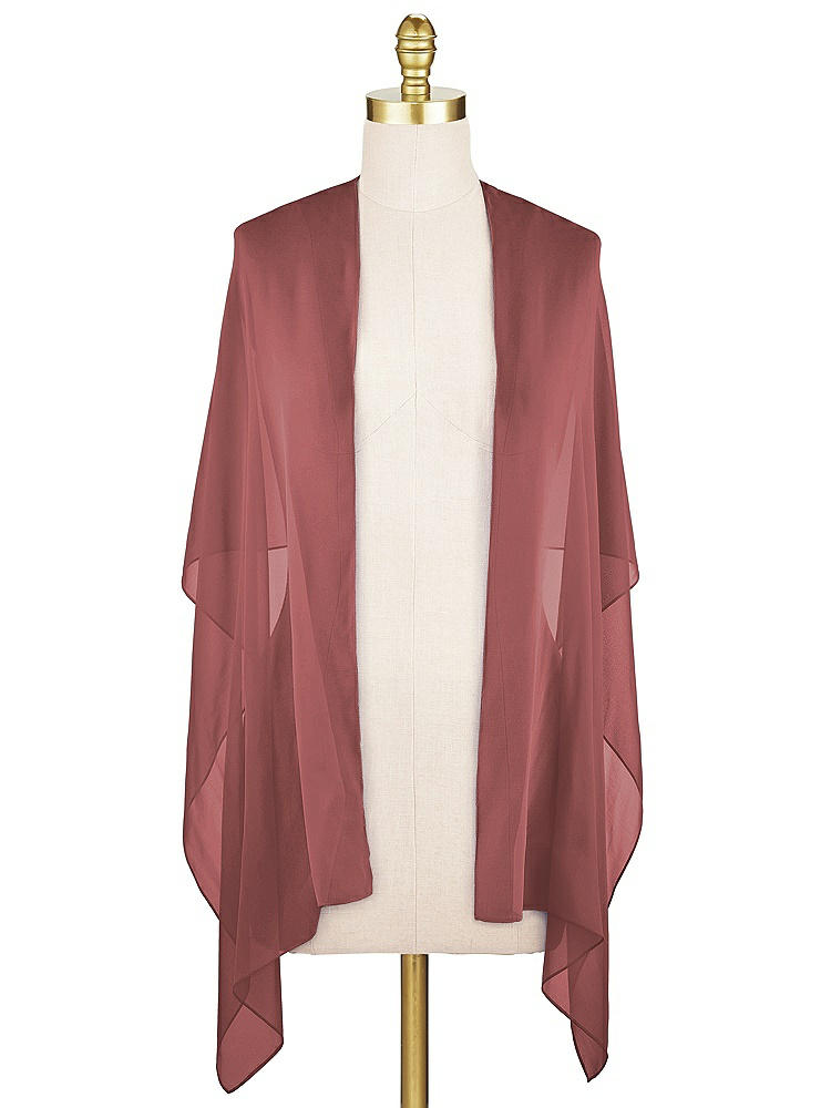 Front View - English Rose Lux Chiffon Stole