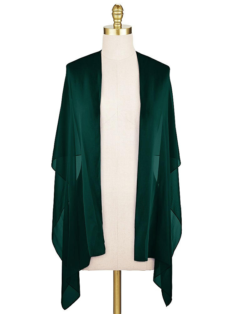 Front View - Evergreen Lux Chiffon Stole