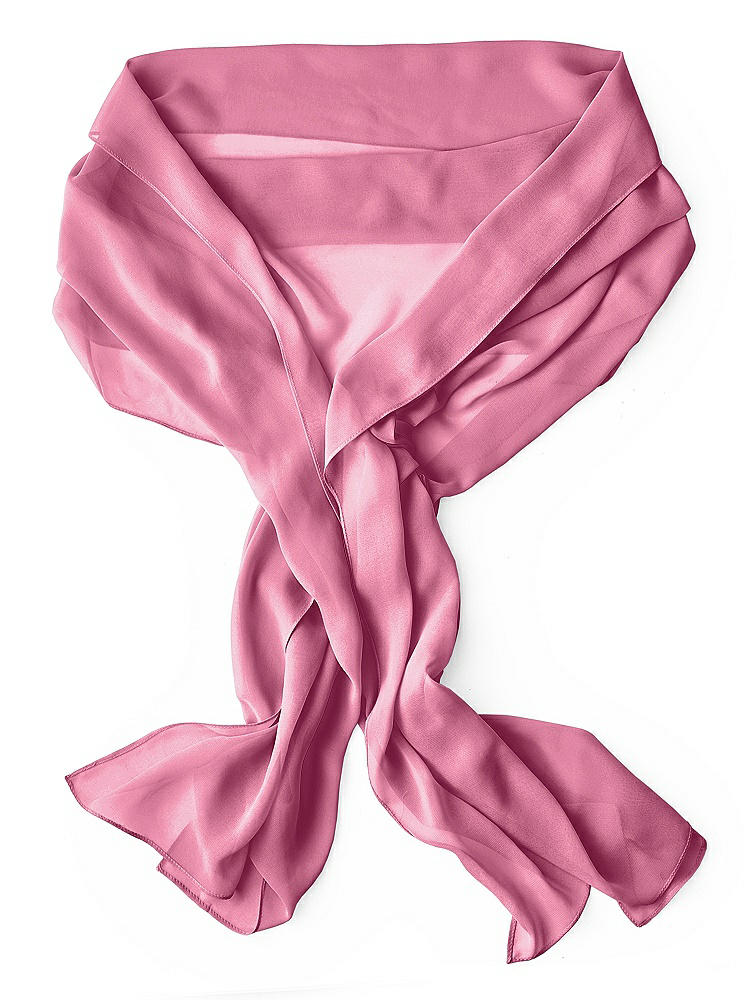 Back View - Orchid Pink Lux Chiffon Stole