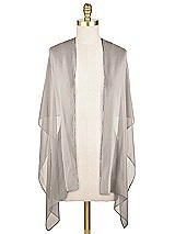 Front View Thumbnail - Taupe Lux Chiffon Stole